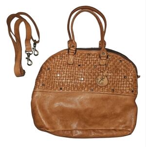Harbour 2nd Leather Woven Tote with Anchor Charm